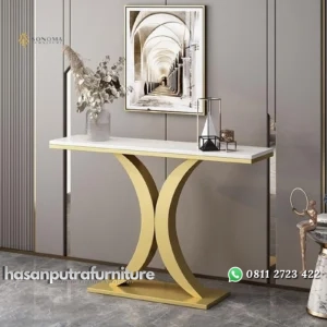 meja konsol / console table besi gold top marble premium terbaru Indonesia Furniture