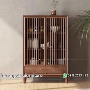 Bufet piring minimalis jari jari terbaru tempat penyimpanan elegan Indonesia Furniture