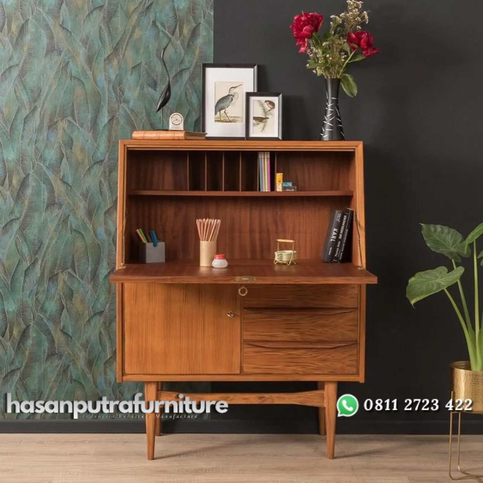 Bufet minimalis kayu jati rak buku retro terbaru Indonesia Furniture 1 Bufet minimalis kayu jati rak buku retro terbaru Indonesia Furniture