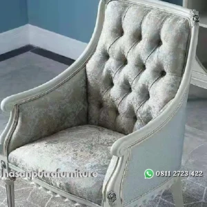 Kursi kerja terbaik kayu jati ukir kursi kantor jok kulit asli Indonesia Furniture