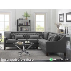Sofa L terbaru sofa tamu modern mewah Indonesia Furniture