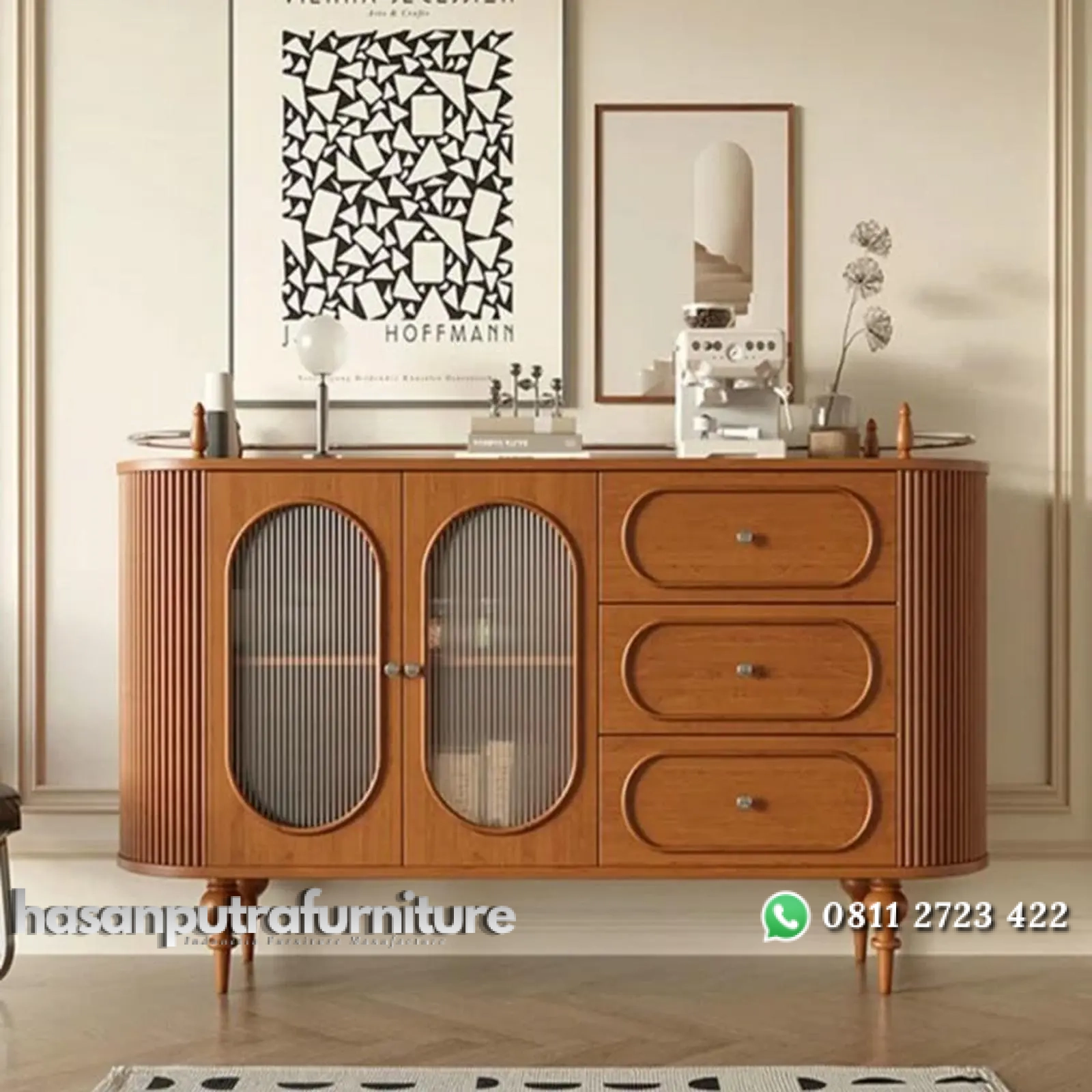 Bufet kayu jati terbaru dengan kaca bufet klasik minimalis Indonesia Furniture 1 Bufet kayu jati terbaru dengan kaca bufet klasik minimalis Indonesia Furniture