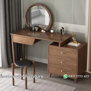 Meja rias artis terbaru meja rias dengan cermin bundar Indonesia Furniture