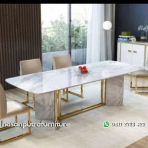 meja makan marmer stainless K 6 ( pesanan pribadi ) Indonesia Furniture