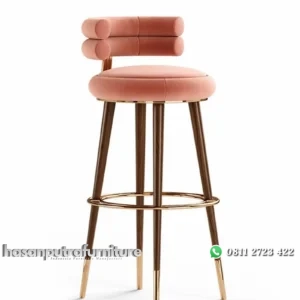 Kursi bar rangka besi terbaru finishing gold kursi bar unik Indonesia Furniture