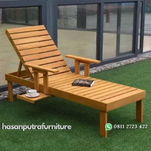 Kursi lonjer kayu jati kursi pantai modern kursi santai Indonesia Furniture