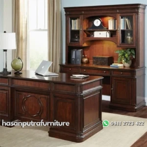 Meja direksi dan almari kayu jati meja kantor terbaik Indonesia Furniture