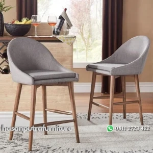 Kursi bar terbaru dudukan lengkung kursi kayu jati Indonesia Furniture