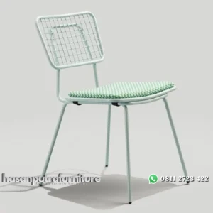 Kursi cafe terbaru rangka besi warna putih kursi hotel modern Indonesia Furniture