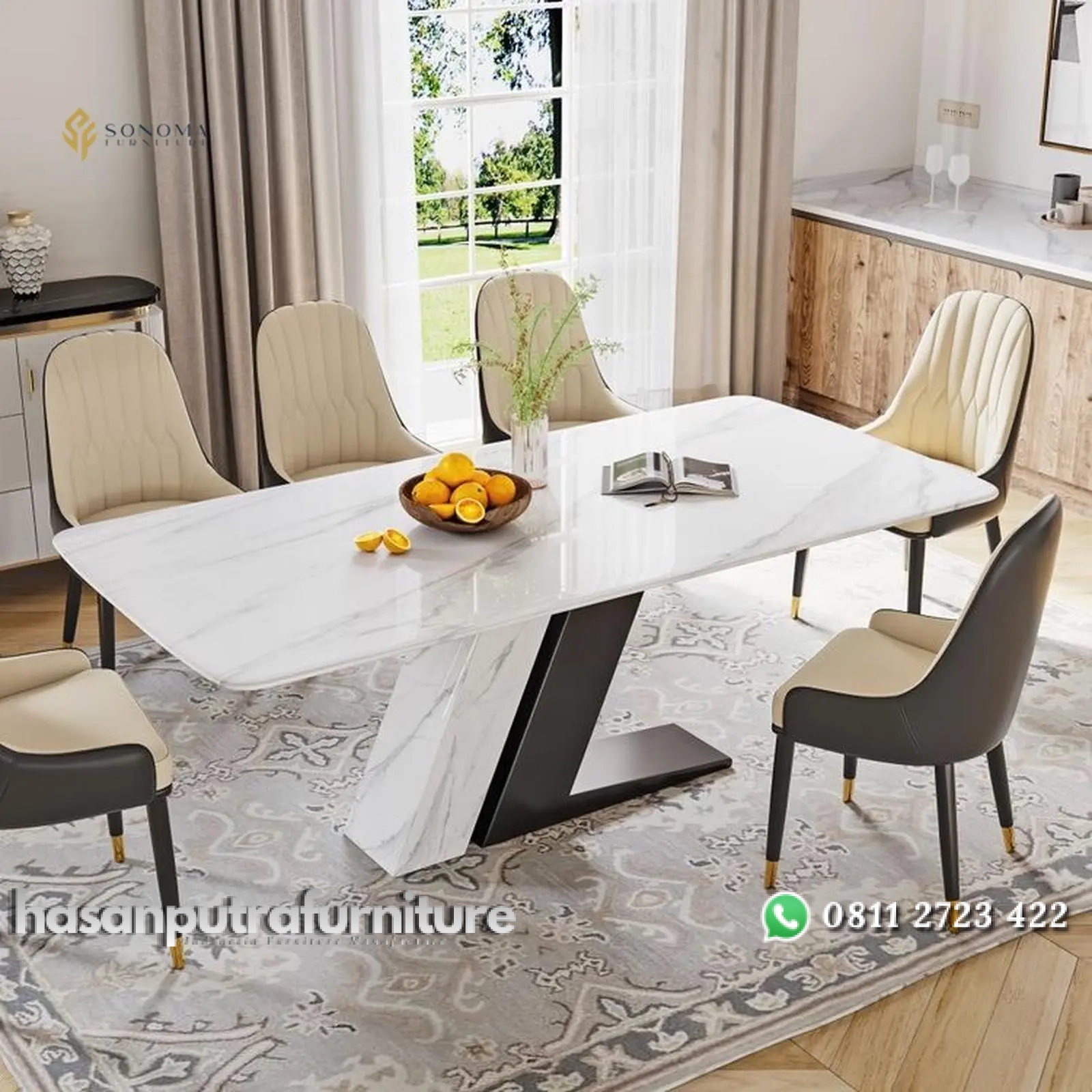 meja makan / dinning table luxury top marble premium Indonesia Furniture 1 meja makan / dinning table luxury top marble premium Indonesia Furniture