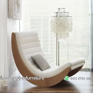Kursi males kayu jati modern kursi goyang unik Indonesia Furniture