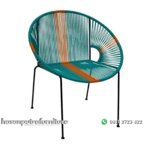 Kursi teras rajut terbaru kaki besi kursi santai murah Indonesia Furniture