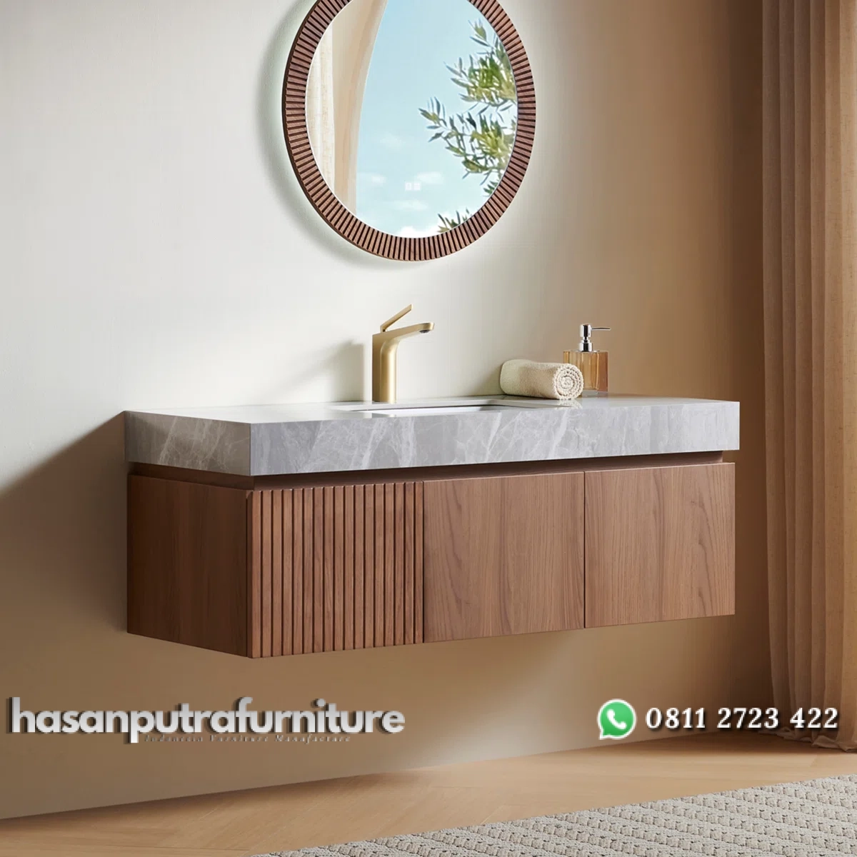 ATARO Wastafel Gantung Laci Minimalis Modern Kayu Jati Hasan Putra Furniture Jepara - Indonesia Furniture 2 ATARO Wastafel Gantung Laci Minimalis Modern Kayu Jati Hasan Putra Furniture Jepara - Indonesia Furniture - Gambar 2