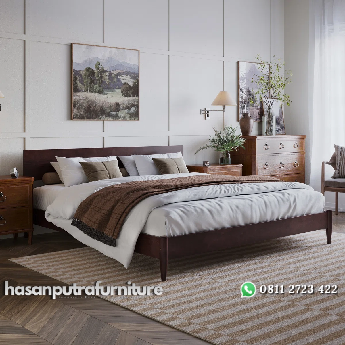 Amanda Tempat Tidur Kayu Jati Minimalis Finishing Espresso Hasan Putra Furniture Jepara - Indonesia Furniture 1 Amanda Tempat Tidur Kayu Jati Minimalis Finishing Espresso Hasan Putra Furniture Jepara - Indonesia Furniture