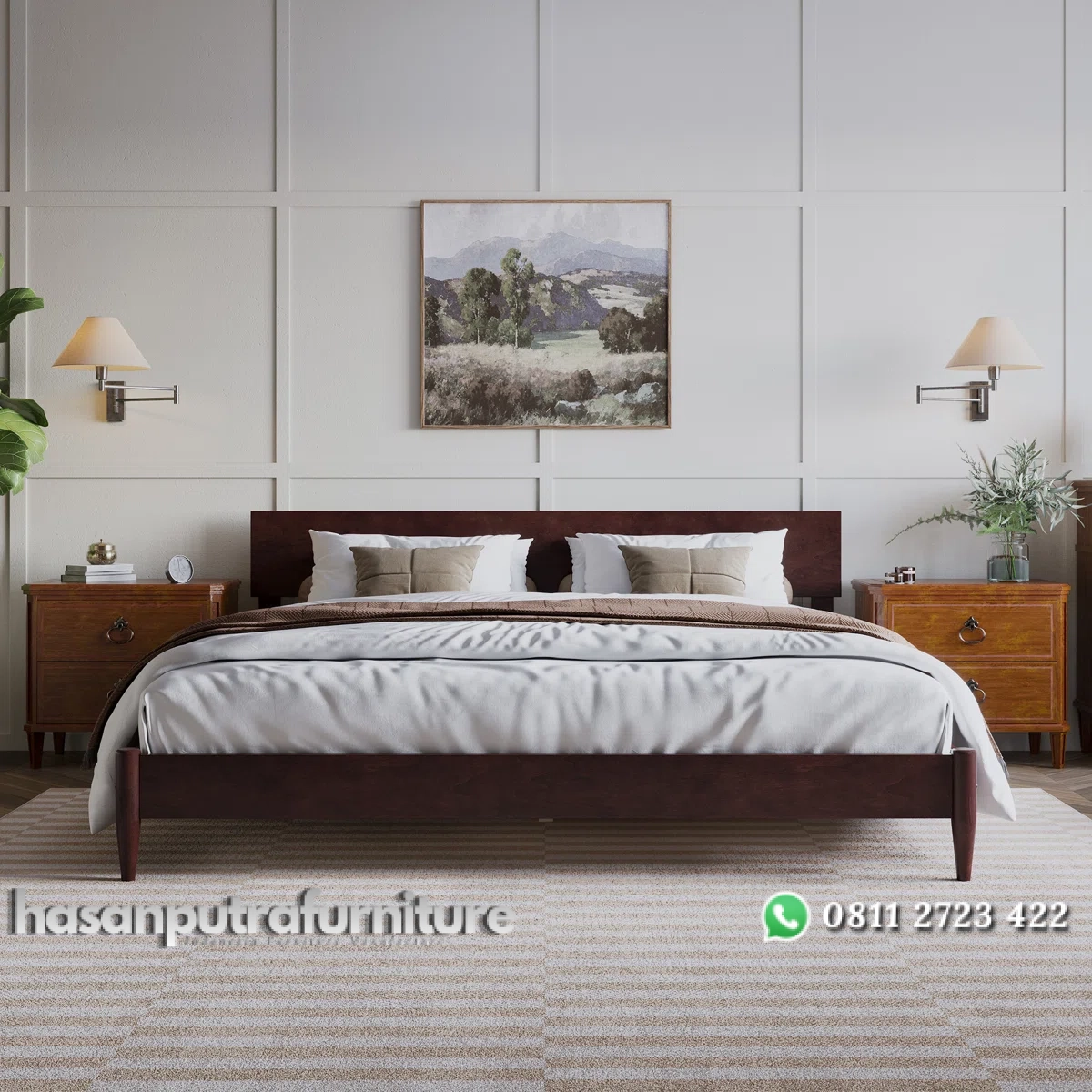 Amanda Tempat Tidur Kayu Jati Minimalis Finishing Espresso Hasan Putra Furniture Jepara - Indonesia Furniture 2 Amanda Tempat Tidur Kayu Jati Minimalis Finishing Espresso Hasan Putra Furniture Jepara - Indonesia Furniture - Gambar 2