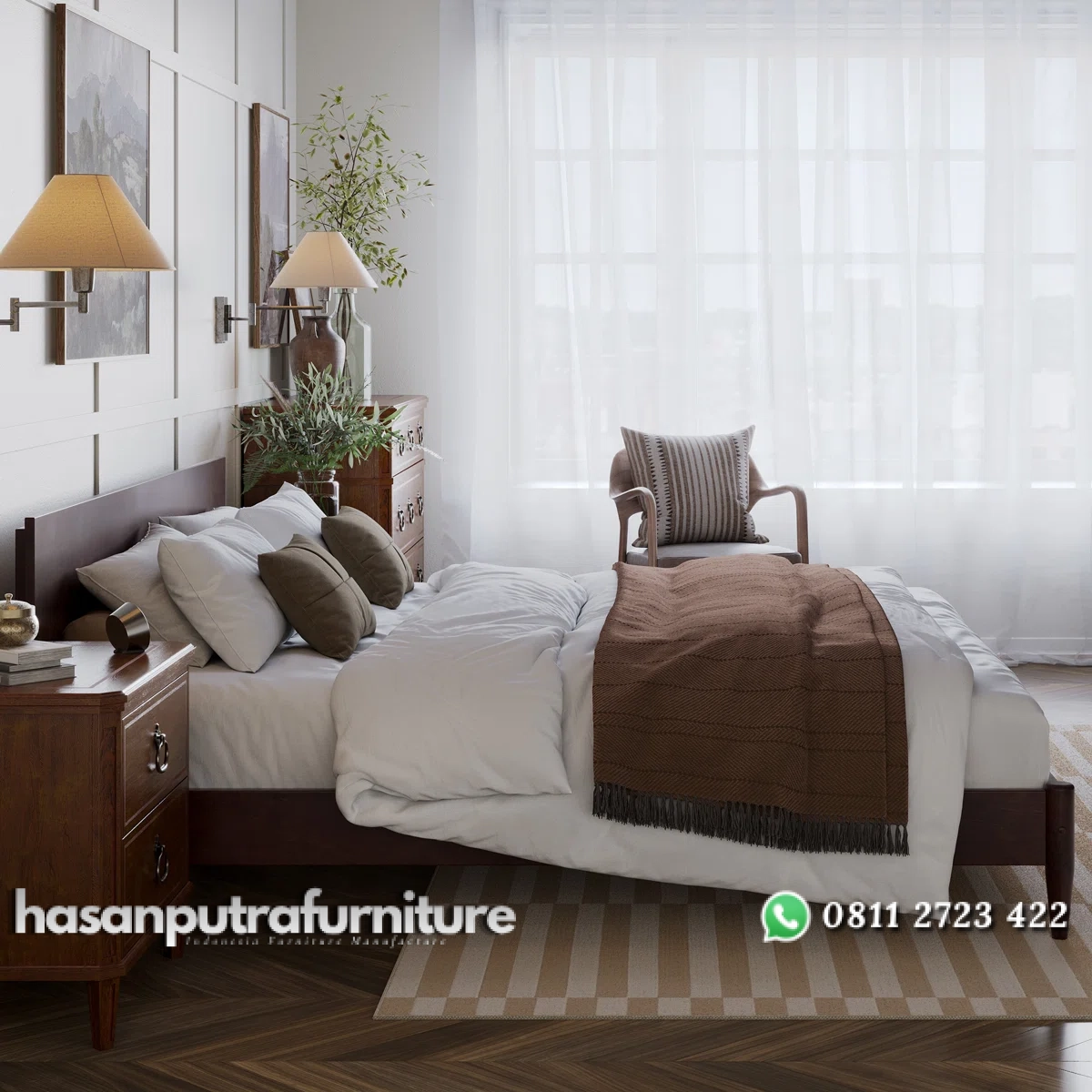 Amanda Tempat Tidur Kayu Jati Minimalis Finishing Espresso Hasan Putra Furniture Jepara - Indonesia Furniture 4 Amanda Tempat Tidur Kayu Jati Minimalis Finishing Espresso Hasan Putra Furniture Jepara - Indonesia Furniture - Gambar 4