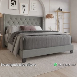 Ameire Tempat Tidur Jok Kain Canvas Desain Minimalis Hasan Putra Furniture Jepara - Indonesia Furniture