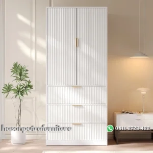 Amorre Lemari Pakaian 2 Pintu Cat Duco Desain Unik Hasan Putra Furniture Jepara - Indonesia Furniture