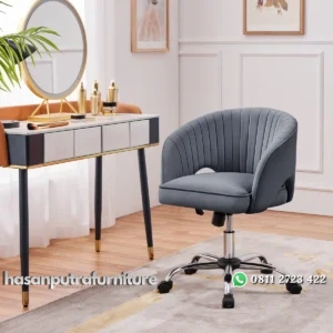 Arlo Kursi Kerja Kantor Minimalis Modern Kain Beludru Hasan Putra Furniture Jepara - Indonesia Furniture