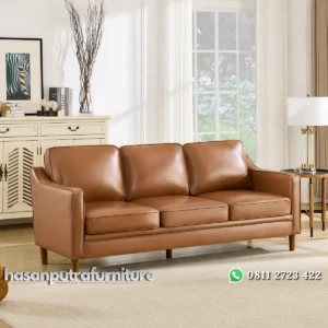 Azriah Sofa Tamu 3 Seater Retro Minimalis Terbaru Kekinian Hasan Putra Furniture Jepara - Indonesia Furniture