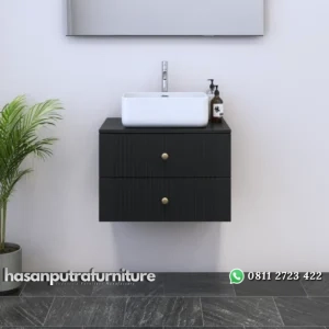 BORNEO Wastafel Kabinet Minimalis 2 Laci Cat Duco Hasan Putra Furniture Jepara - Indonesia Furniture