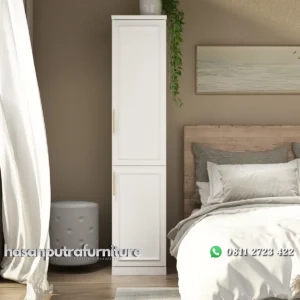 Bailerry Lemari Pakaian 1 Pintu Cat Duco Putih Hasan Putra Furniture Jepara - Indonesia Furniture