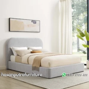 Bellena Tempat Tidur Jok Kain Minimalis Modern Terbaru Hasan Putra Furniture Jepara - Indonesia Furniture