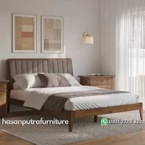 Benzams Tempat Tidur Jok Kain Kayu Jati Minimalis Hasan Putra Furniture Jepara - Indonesia Furniture
