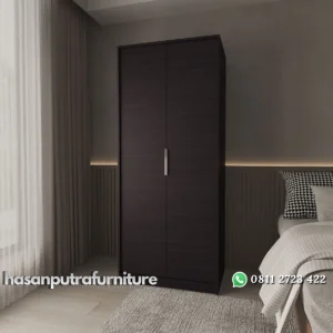 Berlina Lemari Pakaian Plywood Tacosheet Model 2 Pintu Hasan Putra Furniture Jepara - Indonesia Furniture