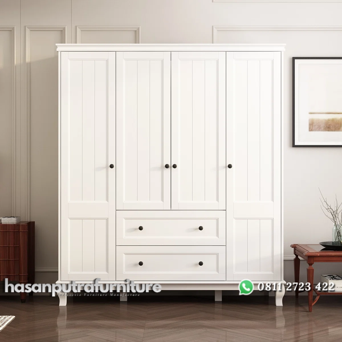 Bhasinger Lemari Pakaian 4 Pintu Cat Duco Klasik Minimalis Hasan Putra Furniture Jepara - Indonesia Furniture 1 Bhasinger Lemari Pakaian 4 Pintu Cat Duco Klasik Minimalis Hasan Putra Furniture Jepara - Indonesia Furniture