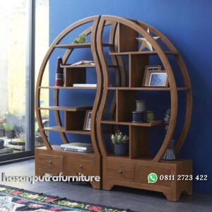 Rak Buku Jati Minimalis Modern Hasan Putra Furniture Jepara - Indonesia Furniture