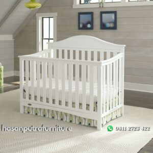 Box Bayi Cat Duco Putih Hasan Putra Furniture Jepara - Indonesia Furniture