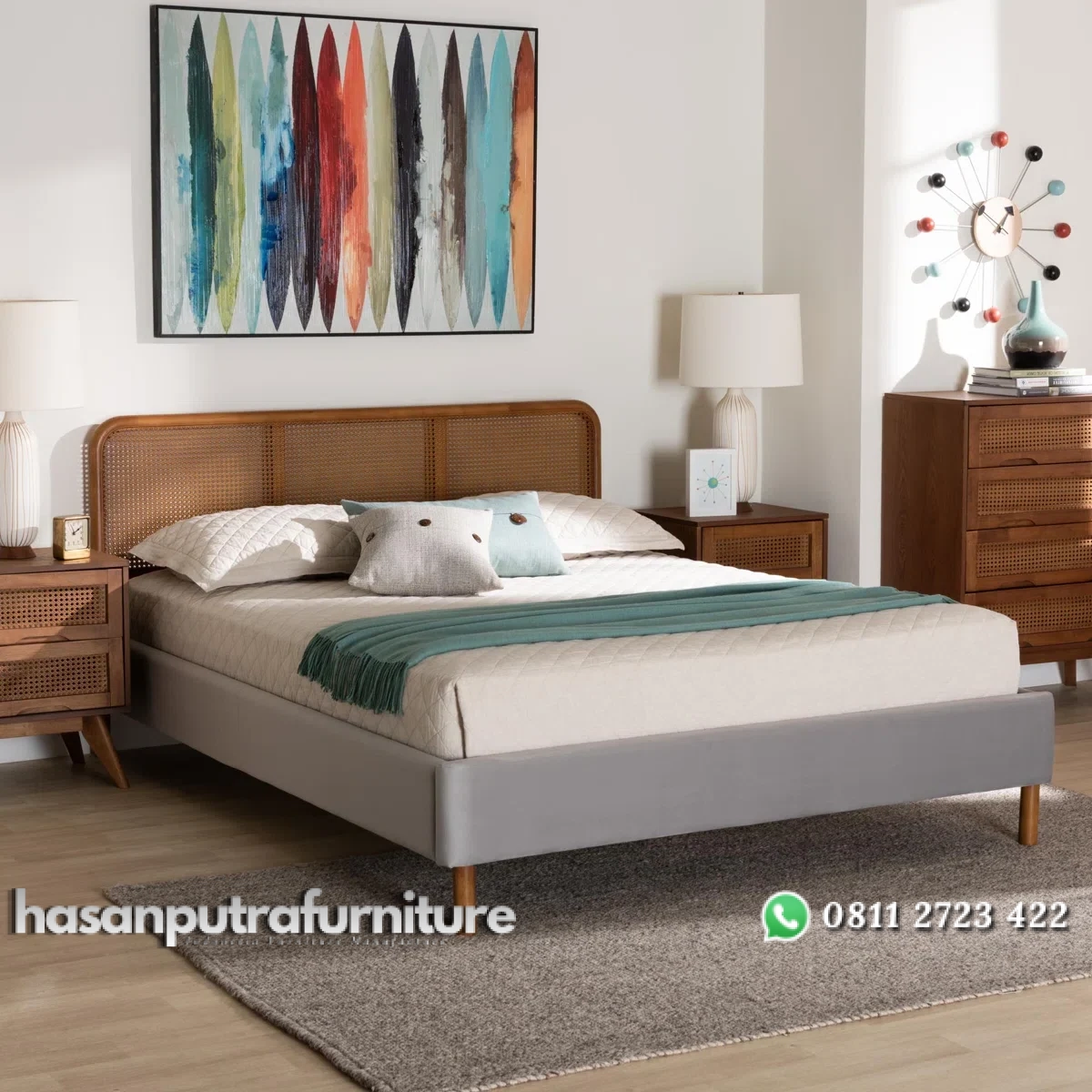 Breanva Tempat Tidur Rotan Jok Kain Minimalis Modern Hasan Putra Furniture Jepara - Indonesia Furniture 1 Breanva Tempat Tidur Rotan Jok Kain Minimalis Modern Hasan Putra Furniture Jepara - Indonesia Furniture
