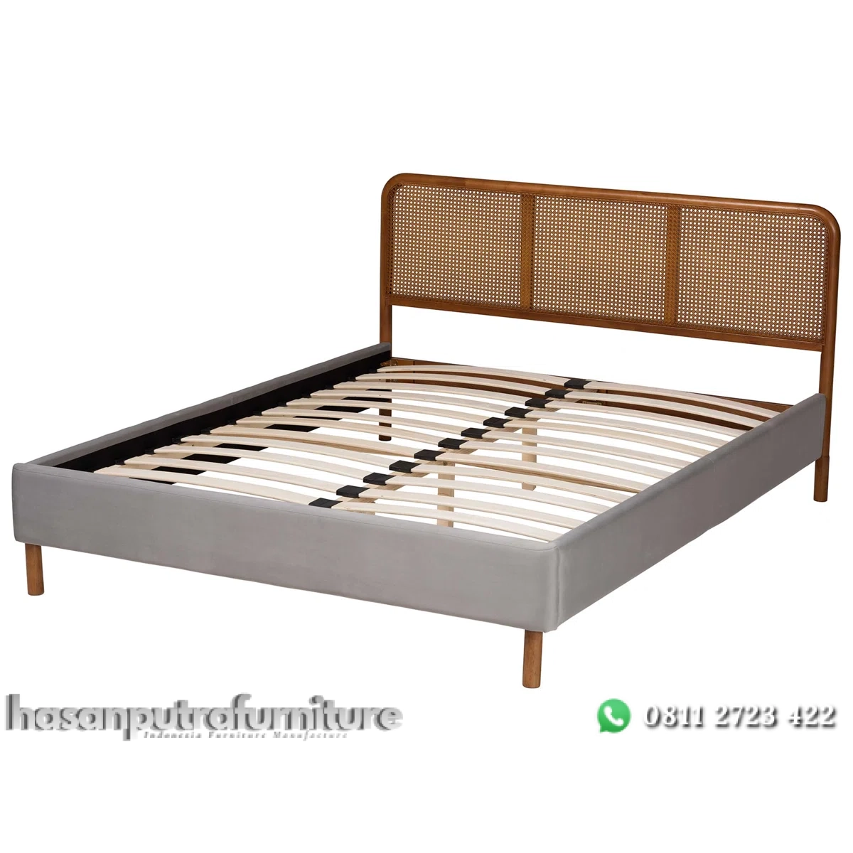 Breanva Tempat Tidur Rotan Jok Kain Minimalis Modern Hasan Putra Furniture Jepara - Indonesia Furniture 2 Breanva Tempat Tidur Rotan Jok Kain Minimalis Modern Hasan Putra Furniture Jepara - Indonesia Furniture - Gambar 2