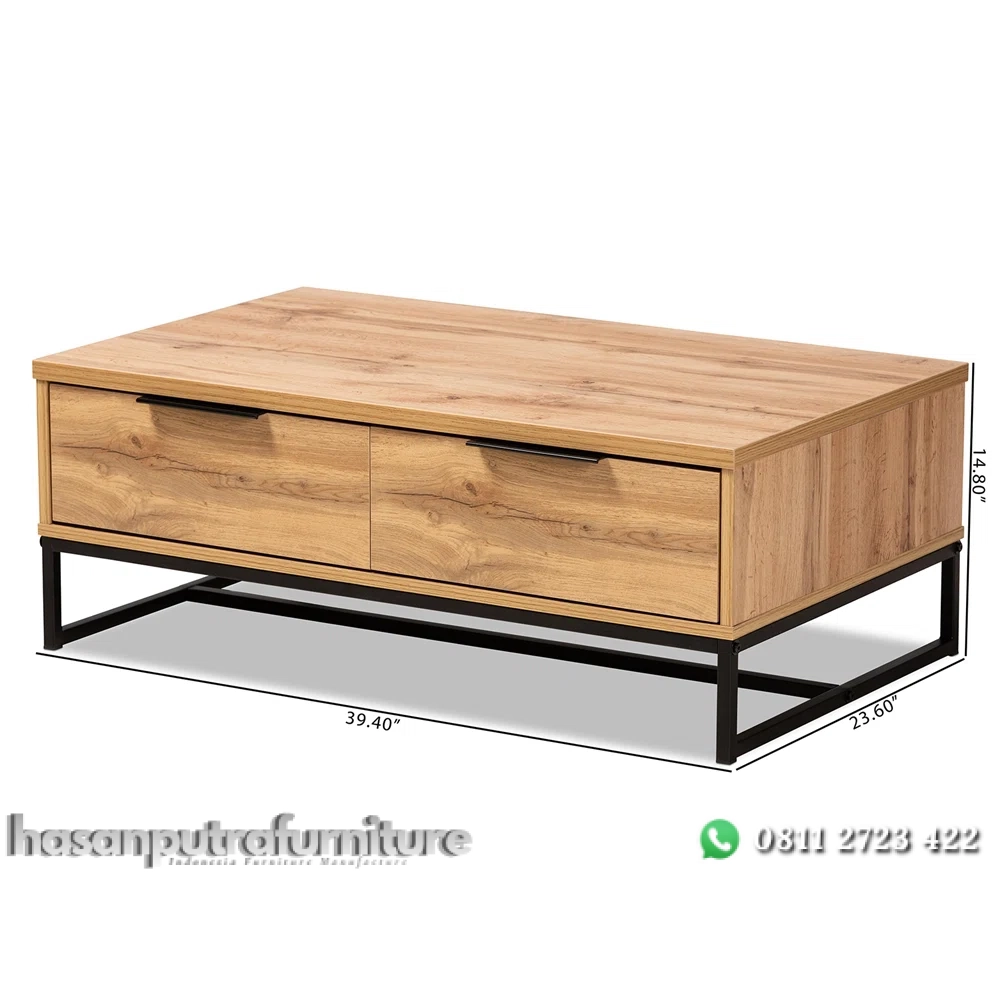 Brianche Meja Tamu Kayu Jati Kaki Besi Minimalis Modern Hasan Putra Furniture Jepara - Indonesia Furniture 3 Brianche Meja Tamu Kayu Jati Kaki Besi Minimalis Modern Hasan Putra Furniture Jepara - Indonesia Furniture - Gambar 3
