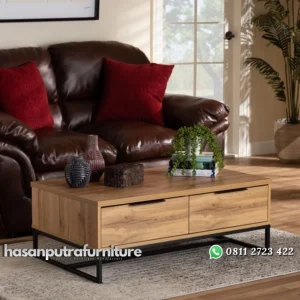 Brianche Meja Tamu Kayu Jati Kaki Besi Minimalis Modern Hasan Putra Furniture Jepara - Indonesia Furniture