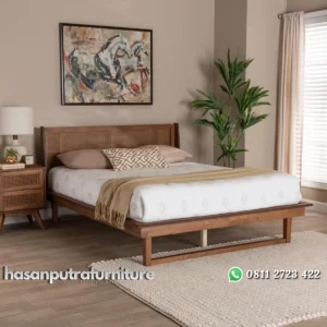 Bricellyn Tempat Tidur Rotan Kayu Jati Minimalis Hasan Putra Furniture Jepara - Indonesia Furniture