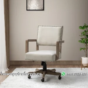 Bromley Kursi Kantor Tanganan Kayu Jati Modern Minimalis Hasan Putra Furniture Jepara - Indonesia Furniture