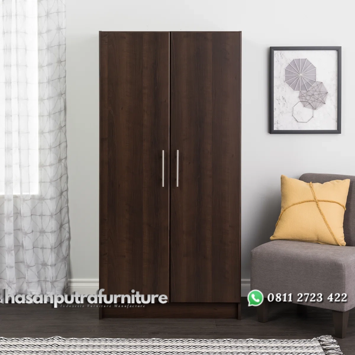 Bucholz Lemari Pakaian 2 Pintu Kayu Jati Minimalis Hasan Putra Furniture Jepara - Indonesia Furniture 1 Bucholz Lemari Pakaian 2 Pintu Kayu Jati Minimalis Hasan Putra Furniture Jepara - Indonesia Furniture