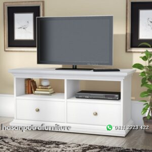 Bufet TV Minimalis Duco Putih Hasan Putra Furniture Jepara - Indonesia Furniture