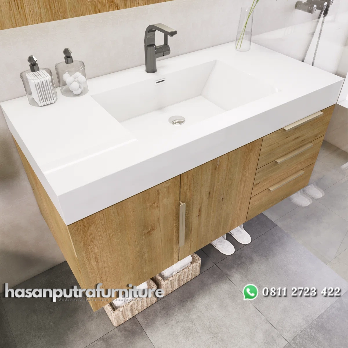 CANDRA Wastafel Cabinet Laci Plywood Minimalis Terbaru Hasan Putra Furniture Jepara - Indonesia Furniture 2 CANDRA Wastafel Cabinet Laci Plywood Minimalis Terbaru Hasan Putra Furniture Jepara - Indonesia Furniture - Gambar 2
