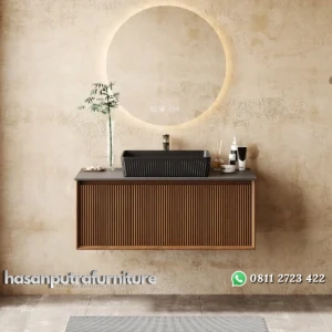 CHARLES Wastafel Cabinet Kayu Jati Desain Minimalis Hasan Putra Furniture Jepara - Indonesia Furniture