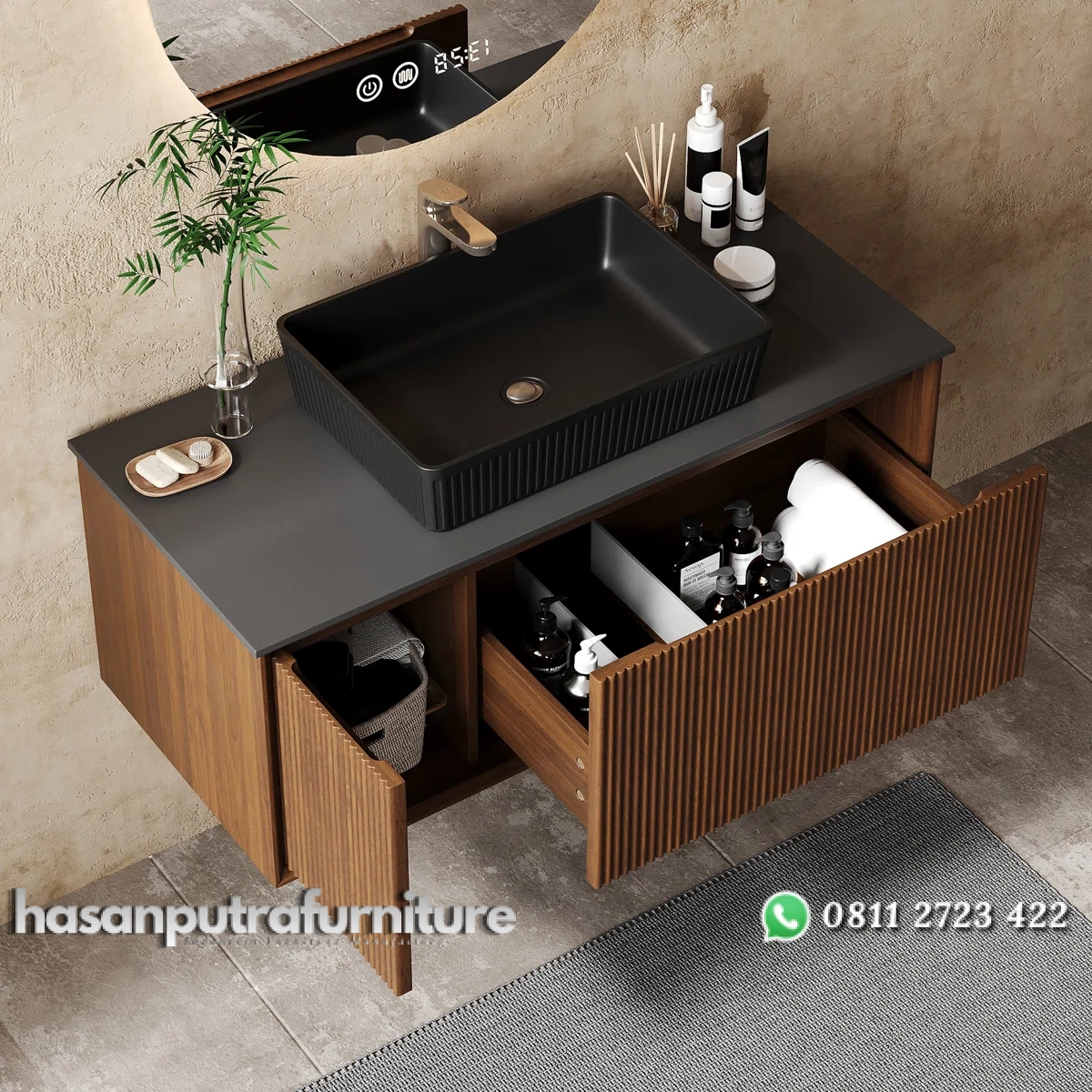 CHARLES Wastafel Cabinet Kayu Jati Desain Minimalis Hasan Putra Furniture Jepara - Indonesia Furniture 3 CHARLES Wastafel Cabinet Kayu Jati Desain Minimalis Hasan Putra Furniture Jepara - Indonesia Furniture - Gambar 3