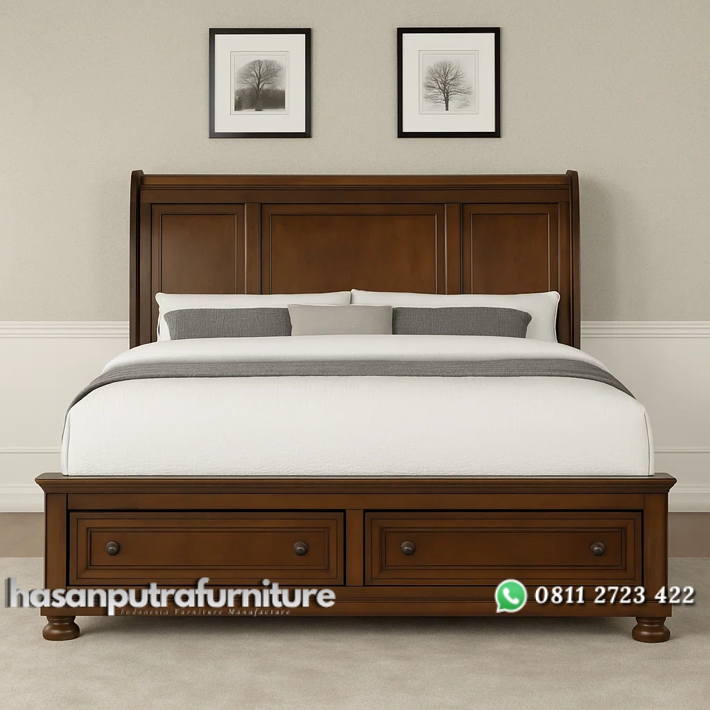 Charltony Tempat Tidur Laci Kayu Jati Desain Klasik Minimalis Hasan Putra Furniture Jepara - Indonesia Furniture 1 Charltony Tempat Tidur Laci Kayu Jati Desain Klasik Minimalis Hasan Putra Furniture Jepara - Indonesia Furniture