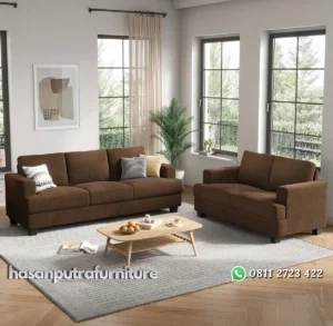 Corduroy Set Sofa Tamu Desain Minimalis Kain beludru Hasan Putra Furniture Jepara - Indonesia Furniture