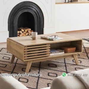 Corriga Meja Tamu Desain Minimalis Modern Kayu Jati Hasan Putra Furniture Jepara - Indonesia Furniture