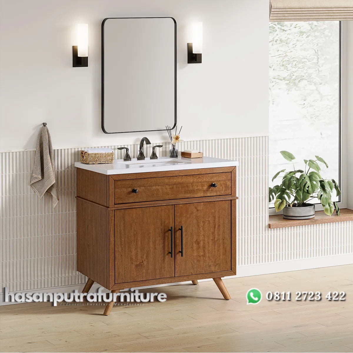 DANISH Wastafel Kabinet Retro Kayu Jati Minimalis Modern Hasan Putra Furniture Jepara - Indonesia Furniture 2 DANISH Wastafel Kabinet Retro Kayu Jati Minimalis Modern Hasan Putra Furniture Jepara - Indonesia Furniture - Gambar 2