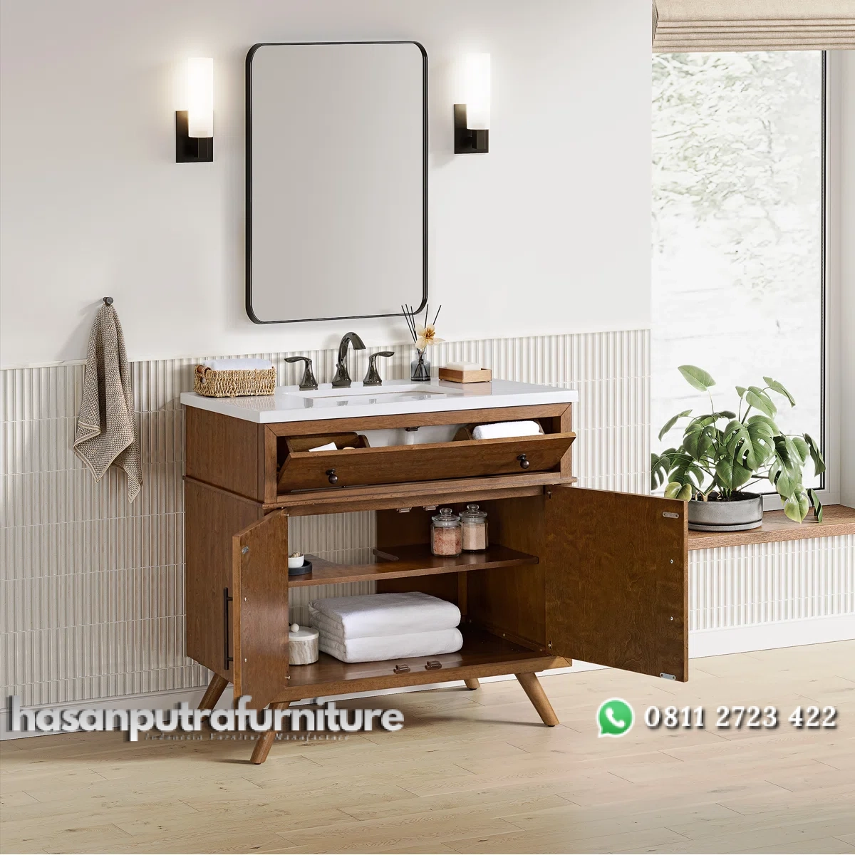 DANISH Wastafel Kabinet Retro Kayu Jati Minimalis Modern Hasan Putra Furniture Jepara - Indonesia Furniture 3 DANISH Wastafel Kabinet Retro Kayu Jati Minimalis Modern Hasan Putra Furniture Jepara - Indonesia Furniture - Gambar 3
