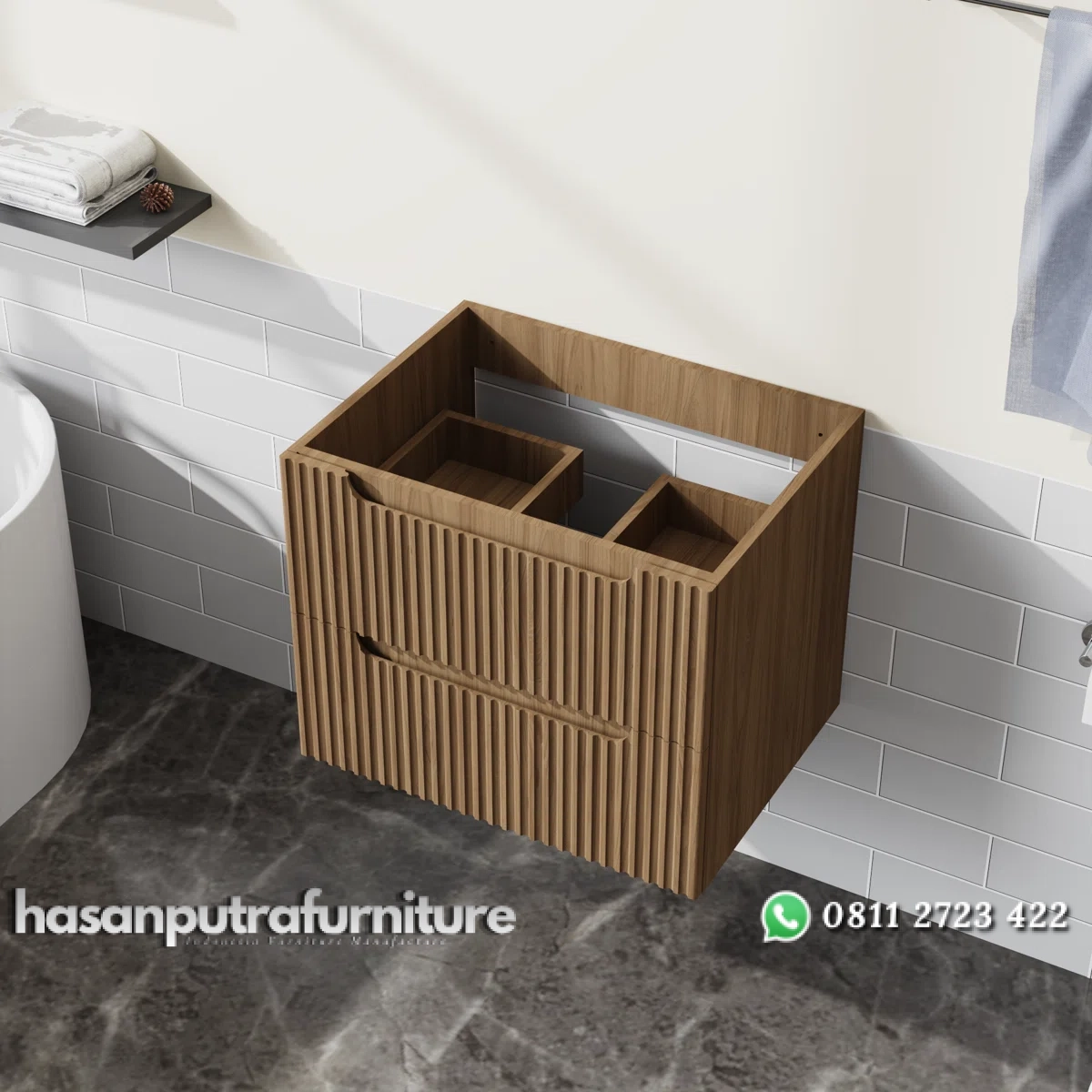 DENNIS Wastafel Cabinet 2 Drawer Kayu Jati Minimalis Hasan Putra Furniture Jepara - Indonesia Furniture 2 DENNIS Wastafel Cabinet 2 Drawer Kayu Jati Minimalis Hasan Putra Furniture Jepara - Indonesia Furniture - Gambar 2