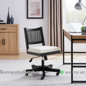 Donner Kursi Kerja Kantor Rotan Kayu Jati Solid Hasan Putra Furniture Jepara - Indonesia Furniture